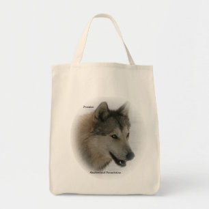 Grauer Wolf-Lebensmittelgeschäft-Taschen-Tasche Tragetasche