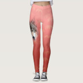 Grauer Wolf Leggings (Vorderseite)