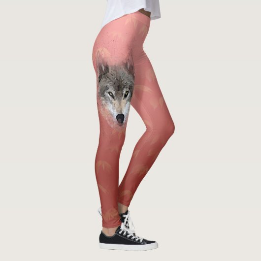 Grauer Wolf Leggings (Rechts)
