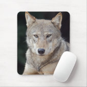 Grauer Wolf-Mauspad Mousepad (Mit Mouse)