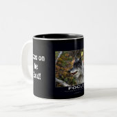 Grauer Wolf Motivierend Geschenke Zweifarbige Tasse (Vorderseite Links)