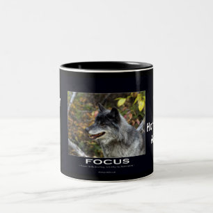 Grauer Wolf Motivierend Geschenke Zweifarbige Tasse