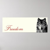Grauer Wolf Motivierend Poster Print (Vorne)