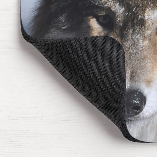 Grauer Wolf Mousepad (Ecke)