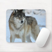 Grauer Wolf Mousepad (Mit Mouse)