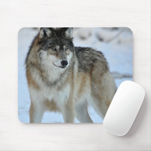 Grauer Wolf Mousepad (Mit Mouse)