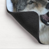 Grauer Wolf Mousepad (Ecke)