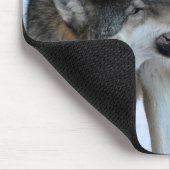 Grauer Wolf Mousepad (Ecke)