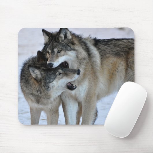 Grauer Wolf Mousepad (Mit Mouse)