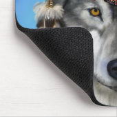 Grauer Wolf Mousepad (Ecke)