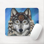 Grauer Wolf Mousepad (Mit Mouse)