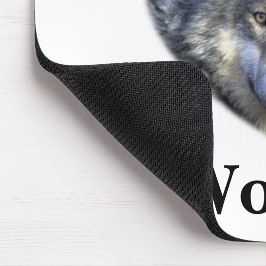 Grauer Wolf Mousepad (Ecke)