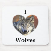 Grauer Wolf Mousepad (Vorne)