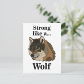 Grauer Wolf Postkarte (Stehend Vorderseite)