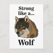 Grauer Wolf Postkarte (Vorderseite)