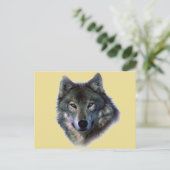 Grauer Wolf Postkarte (Stehend Vorderseite)