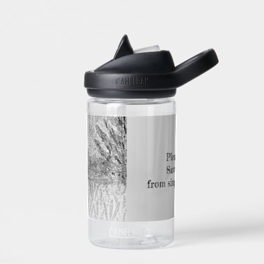 Grauer Wolf Rette Wildlife Custom Trinkflasche (Links)