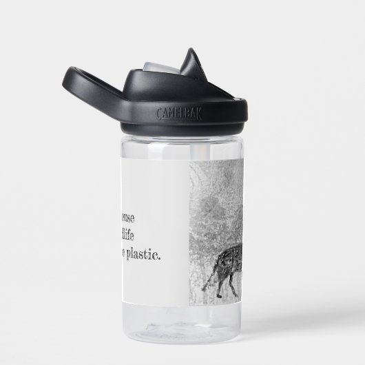 Grauer Wolf Rette Wildlife Custom Trinkflasche (rechts)