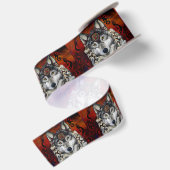 GRAUER WOLF SATINBAND (Rückseite)