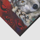 GRAUER WOLF SEIDENPAPIER (Ausschnitt)