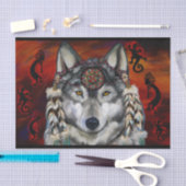 GRAUER WOLF SEIDENPAPIER (Handwerk)