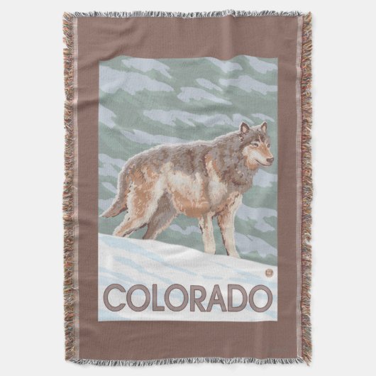 Grauer Wolf StandingColorado Decke (Vorderseite Vertikal)