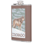 Grauer Wolf StandingColorado Flachmann (Links)