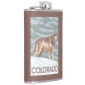 Grauer Wolf StandingColorado Flachmann (Rechts)