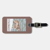 Grauer Wolf StandingColorado Gepäckanhänger (Vorderseite horizontal)