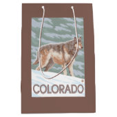 Grauer Wolf StandingColorado Mittlere Geschenktüte (Vorderseite)
