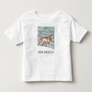 Grauer Wolf StandingNew Mexiko Kleinkind T-shirt