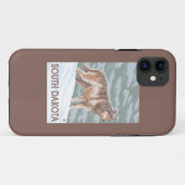 Grauer Wolf StandingSouth Dakota Case-Mate iPhone Hülle (Rückseite (Horizontal))