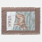 Grauer Wolf StandingUtah Decke (Vorderseite)