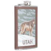 Grauer Wolf StandingUtah Flachmann (Rechts)