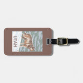 Grauer Wolf StandingUtah Gepäckanhänger (Vorderseite horizontal)