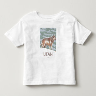 Grauer Wolf StandingUtah Kleinkind T-shirt