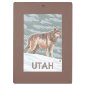 Grauer Wolf StandingUtah Klemmbrett (Rückseite)