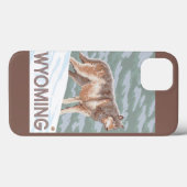 Grauer Wolf StandingWyoming Case-Mate iPhone Hülle (Rückseite (Horizontal))