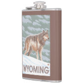 Grauer Wolf StandingWyoming Flachmann (Links)