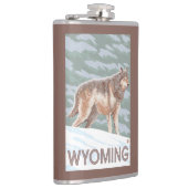 Grauer Wolf StandingWyoming Flachmann (Rechts)