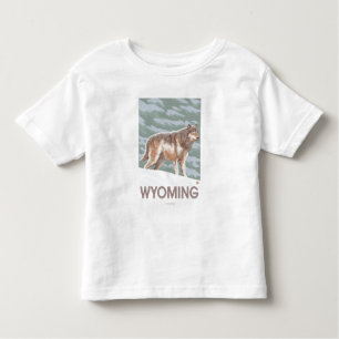 Grauer Wolf StandingWyoming Kleinkind T-shirt