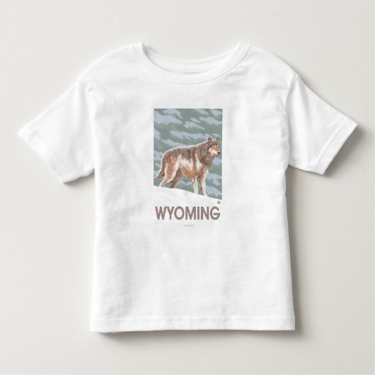 Grauer Wolf StandingWyoming Kleinkind T-shirt (Vorderseite)