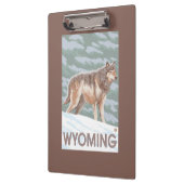 Grauer Wolf StandingWyoming Klemmbrett (Links)