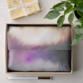 Grauer Wolf Stare - Lila Blumen Seidenpapier (Geschenk)