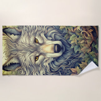 Grauer Wolf Strandtuch