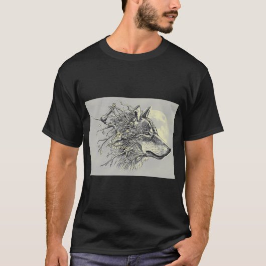 Grauer Wolf T-Shirt (Vorderseite)