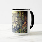 Grauer Wolf  Tasse (VorderseiteRechts)