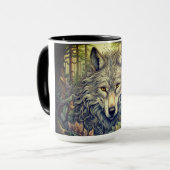 Grauer Wolf  Tasse (Vorderseite Links)