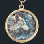 *~* Grauer Wolf Totem Blue Boho Shaman Runde Vergoldete Kette<br><div class="desc">JEWELRY MIT INTENTION (R) - Energetisch Enhanced Juwelierhalskette rund und gelb goldplattiert. * Runde GOLD platzierte Boho Bohemisch Native American Tribal Shaman GOLD SPIELTE RUND NECKLACE Artistisches und abstraktes Wolf Totem. Seit 2001 habe ich als beruflicher spiritueller Energiehelfer den Power der Heilabsicht gelernt, entwickelt und genutzt. Alle meine JEWELRY MIT...</div>