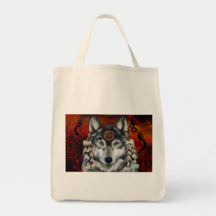 Grauer Wolf Tragetasche